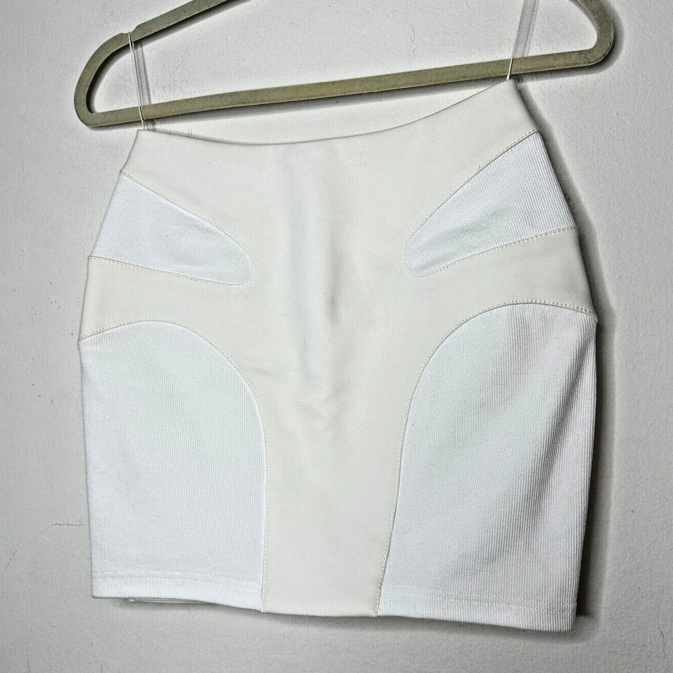 UNIQUE Dion Lee Off-White Contour Stitch Bandage Style Mini Skirt High Waist S