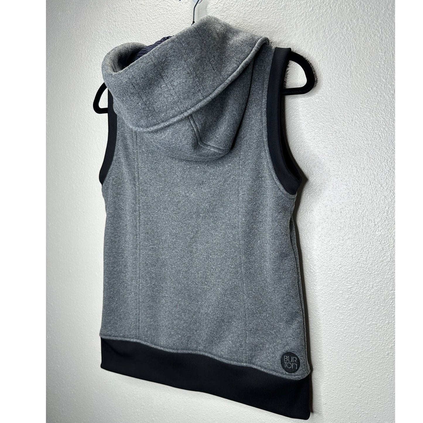 Burton Gray & Black Dry Ride Starr Hooded Zip Snowboard Vest M