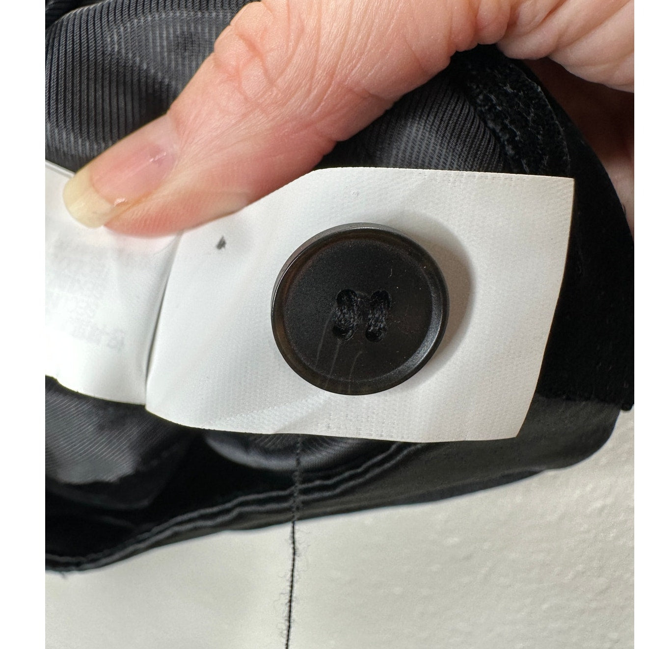 Zara Black Velour Tailored Button Front Vest  Front Flap Details XS