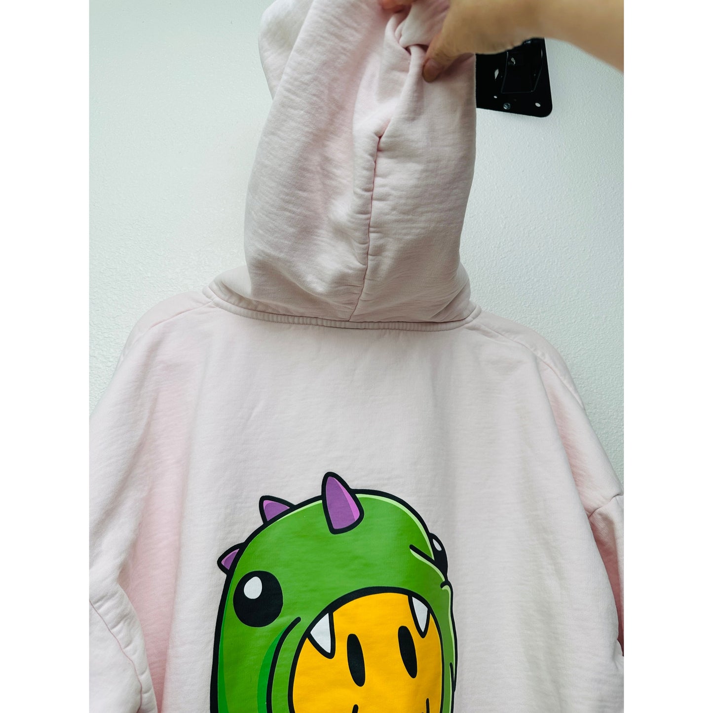 Drew House Zip Hoodie Light Pink Men’s US L Dino Graphic