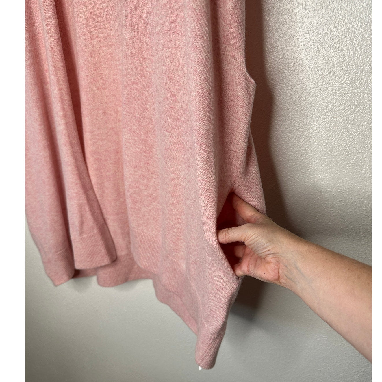 NWT Sablyn Peony Pink Rooney Shawl 100% Cashmere Open Front Sweater Vest S
