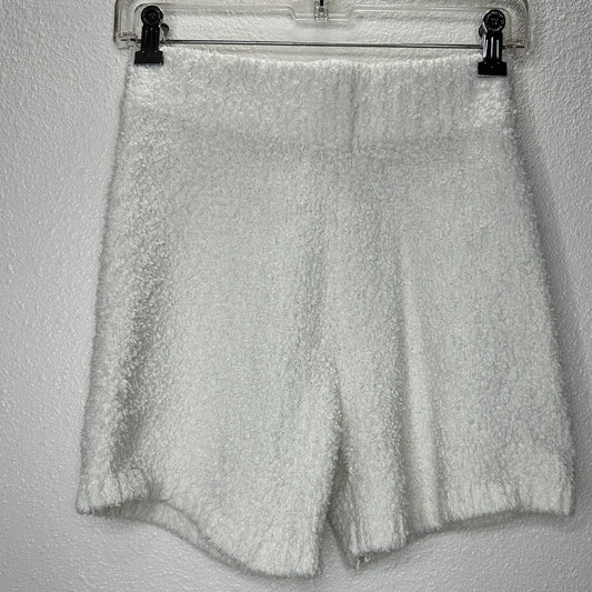 Skims Ivory Cream Cozy Knit Stretch Waist Terrycloth Shorts S / M