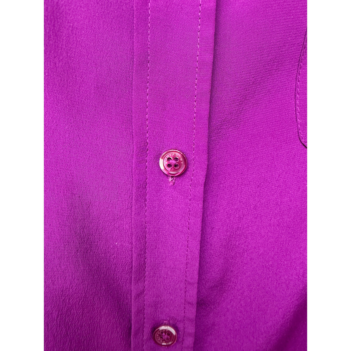 Equipment Purple Silk Button Front Shirt Women S