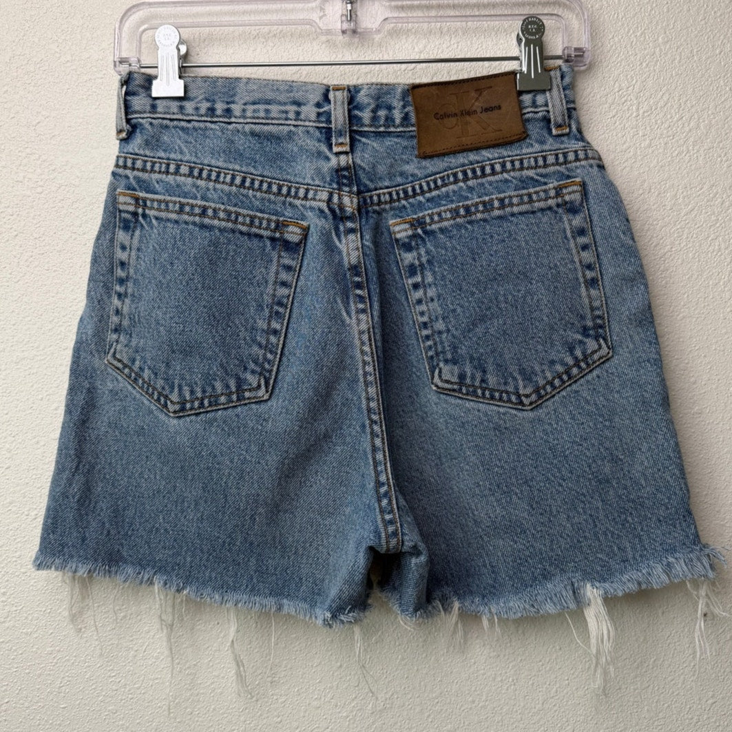 Calvin Klein Medium Wash Cutoff Shorts Womens 6 2/4