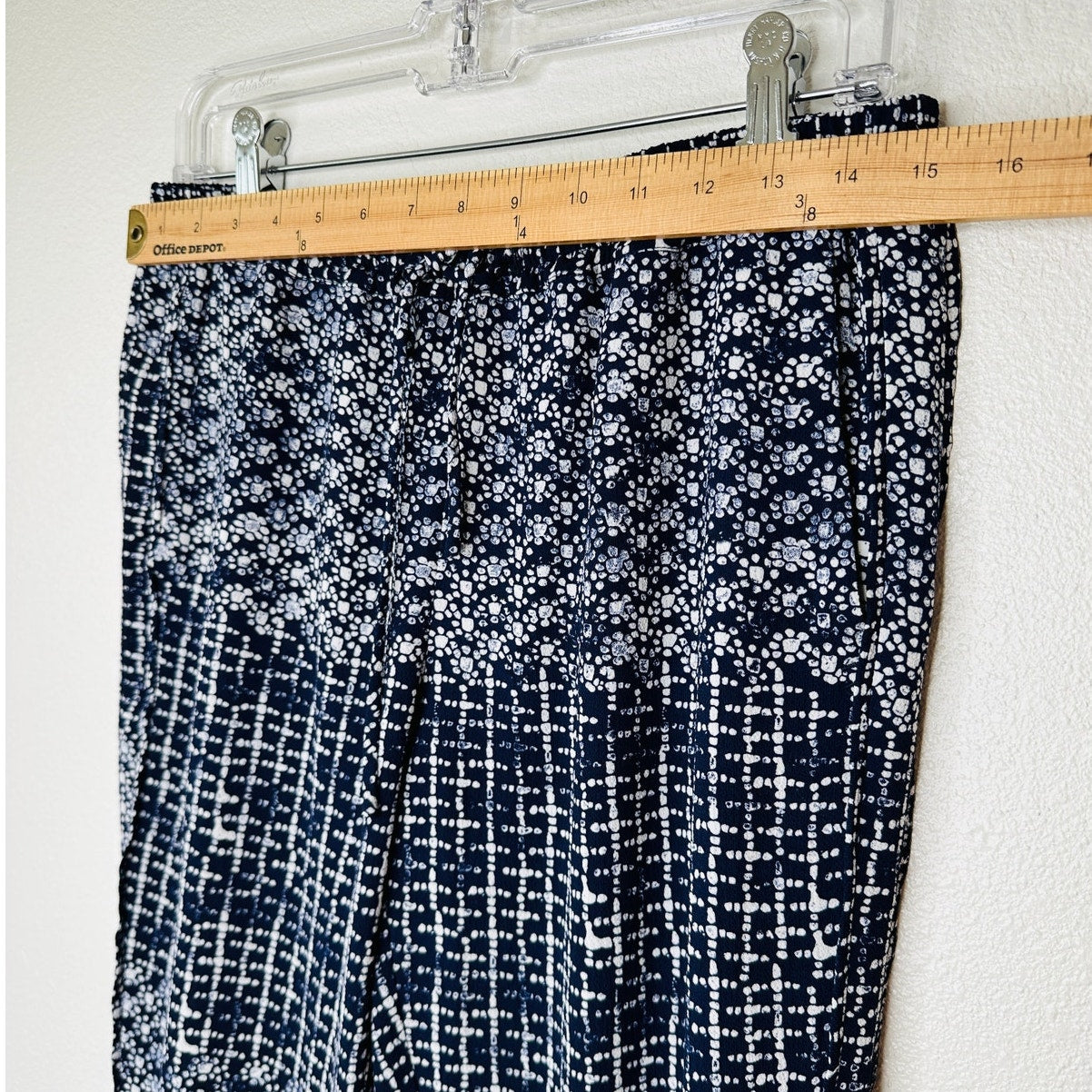 Tavik Womens Navy Ivory Polka Dot Cinch Tie Waist Banded Jogger Pant S