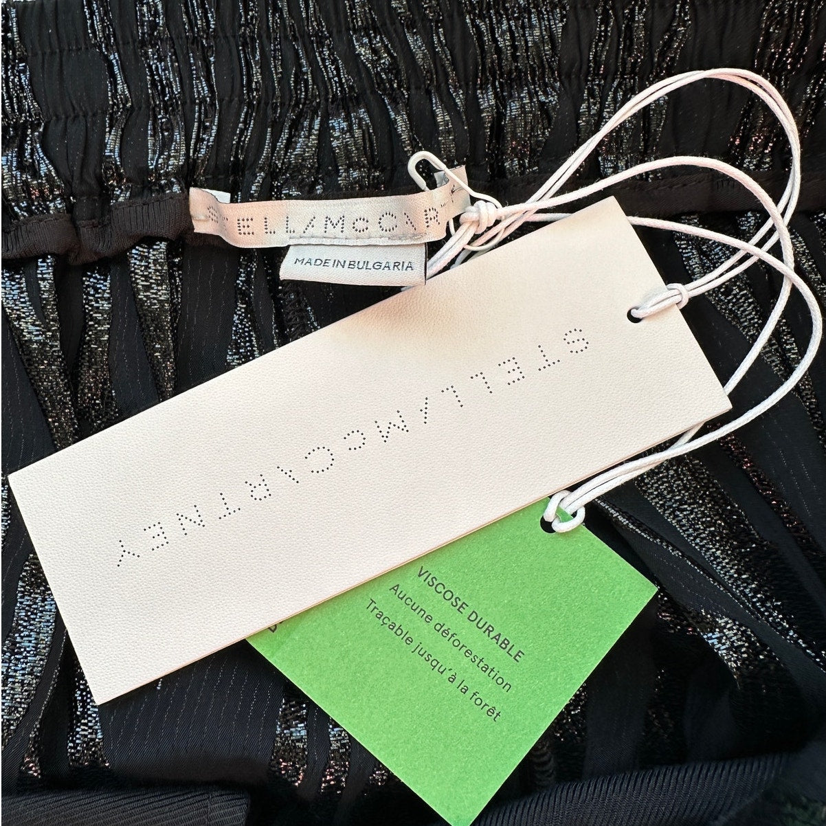 NWT Stella McCartney Woodgrain Jogger Pants Black US L
