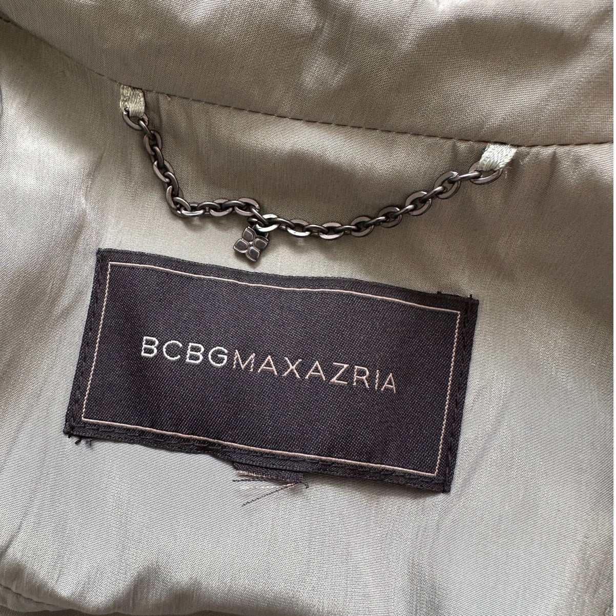 BCBGMaxazria Sage Green Ultra Thin Wide Notch Lapels Wrist Ties & Belt Jacket S