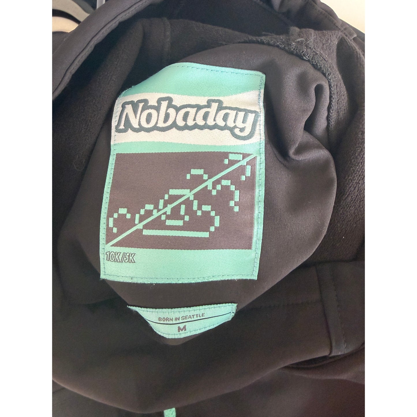 Nobaday Pullover Snowboard Hoodie Jacket Mens M Black 10K Softshell