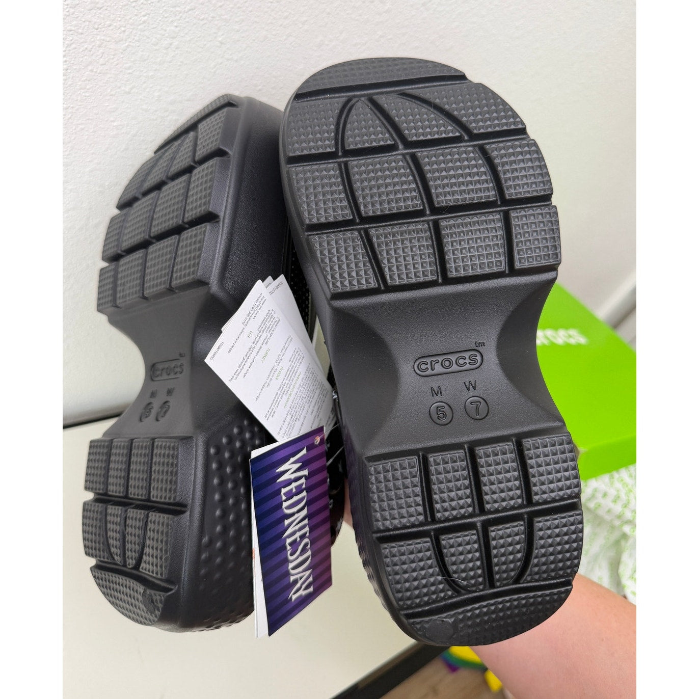 NWT Crocs x Wednesday Stomp Clog Black Womens 7