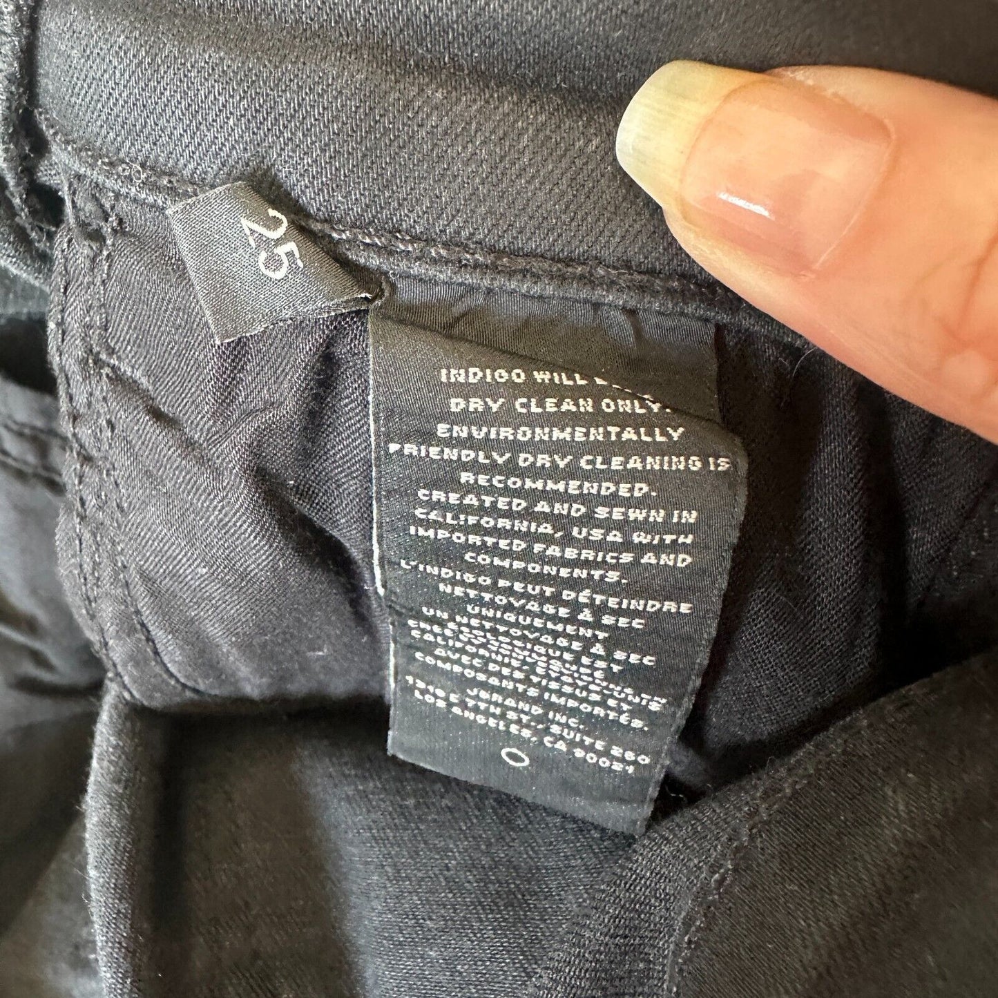 J Brand Steph Shep Charcoal Black High-Rise Laced Up Skinny Jean Vendetta 25