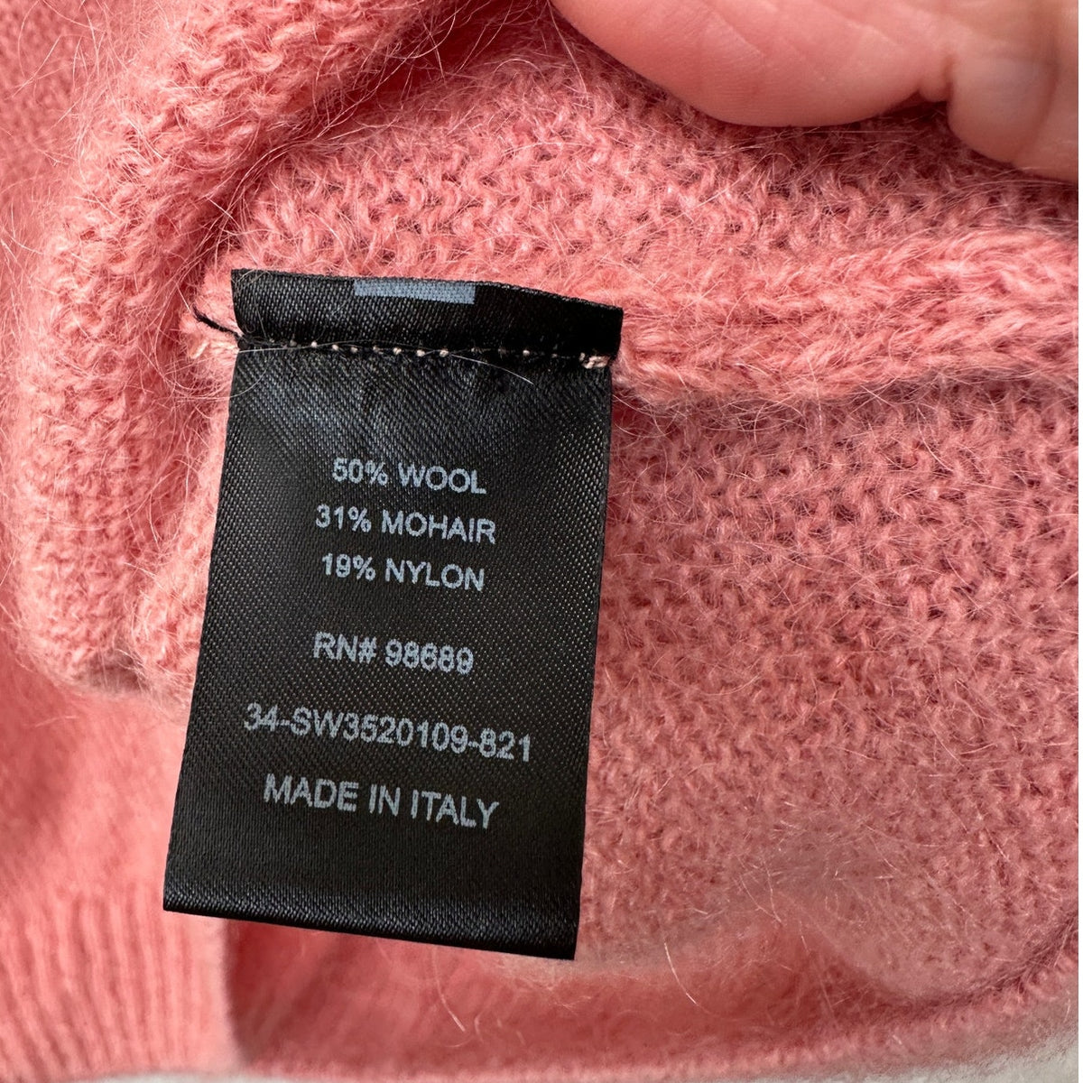 Todd Snyder Mohair Sweater Polo Mens Medium Mauve Pink