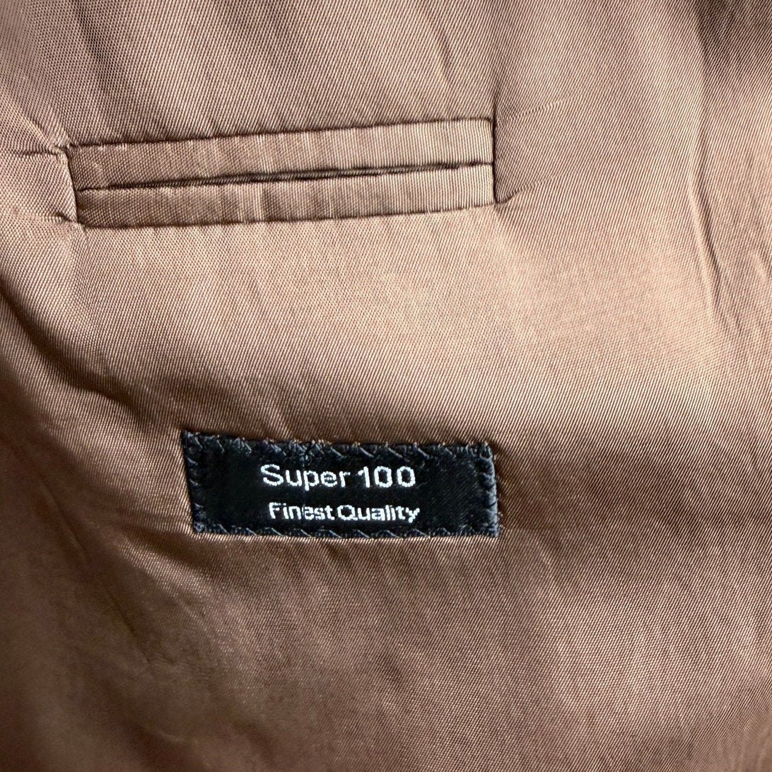 Hugo Boss Men’s Olive Green Super 100 3-Button Blazer Jacket