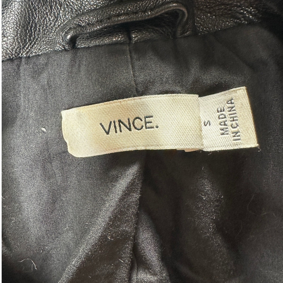 Vince Black Soft Lamb Leather Scuba Moto Jacket Asymmetrical Zip  S