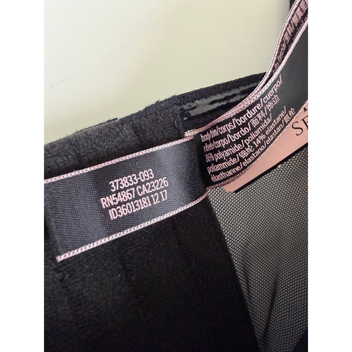 NWT Victoria's Secret Black Lace Bustier Women 32C