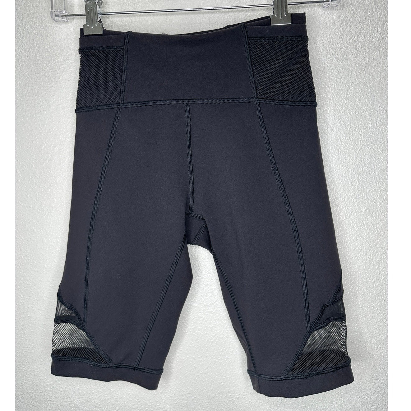 Lululemon Black Forget The Sweat Mesh Biker Shorts 4