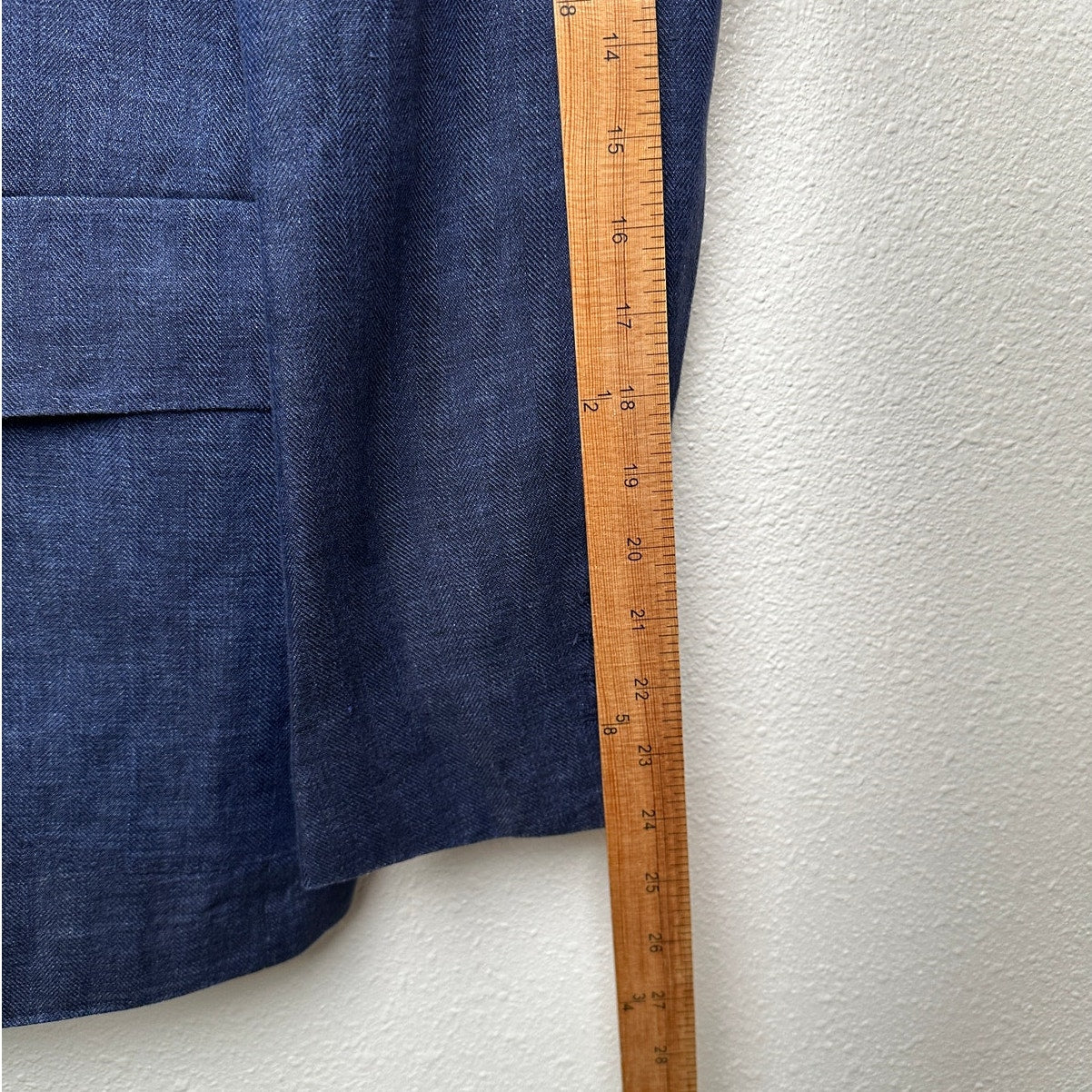 Windsor Men’s Stand-Collar Blue Blazer US 34 (EU 44) Suede Trim
