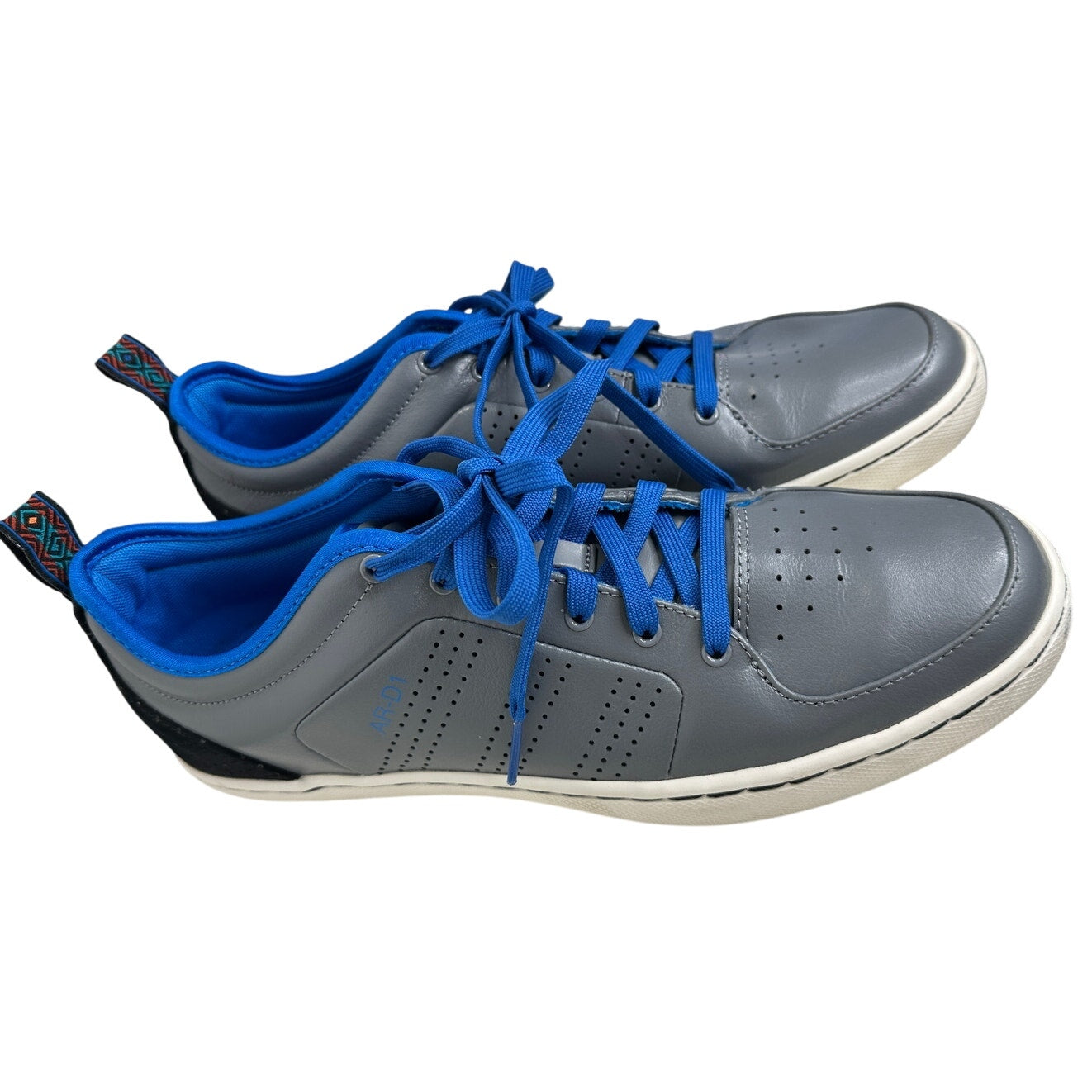 Adidas RD1 Low Top Gray & Blue Leather Laceup Sneakers Shoes 10