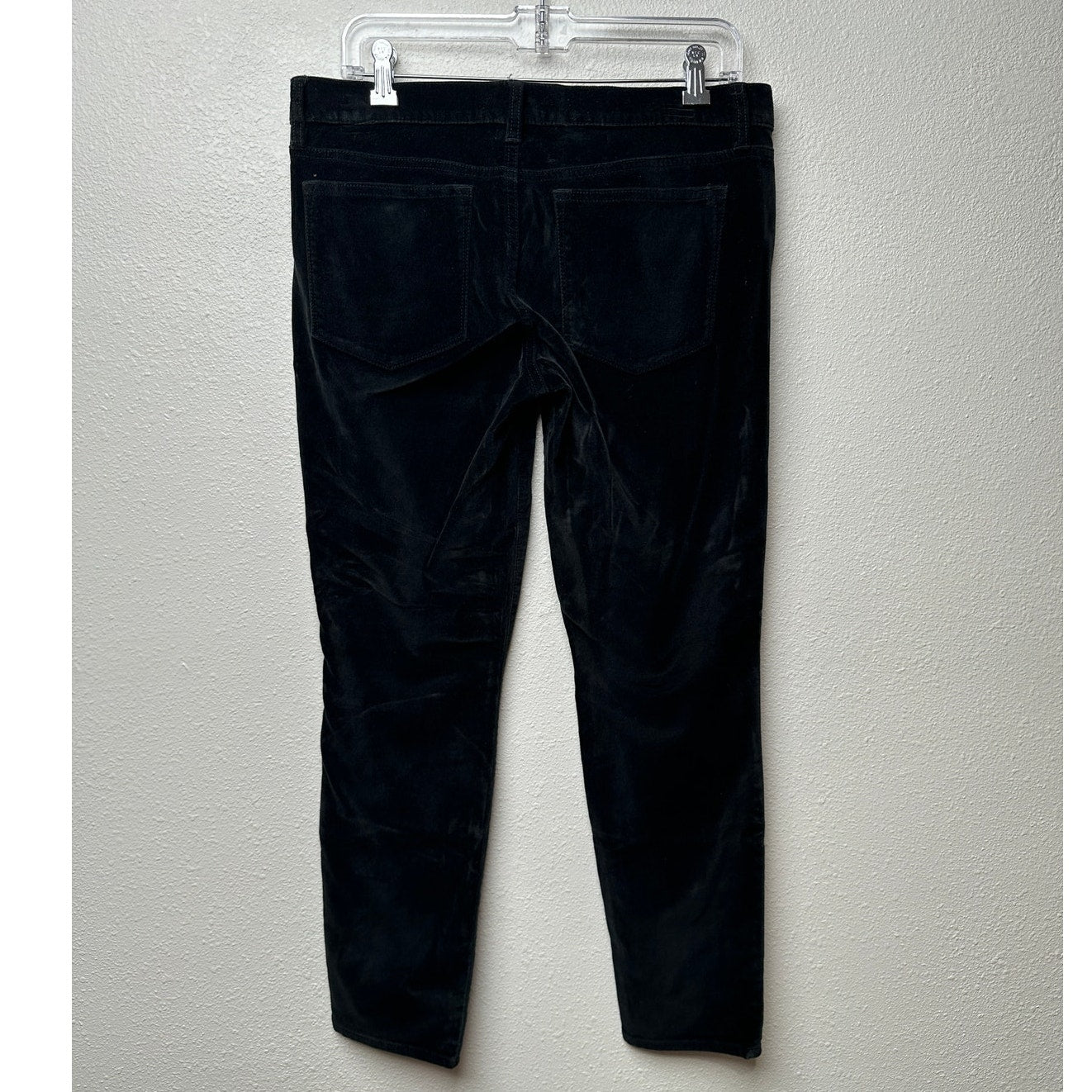 J.Crew Pants Black Velour Womens US 30 Toothpick Ankle