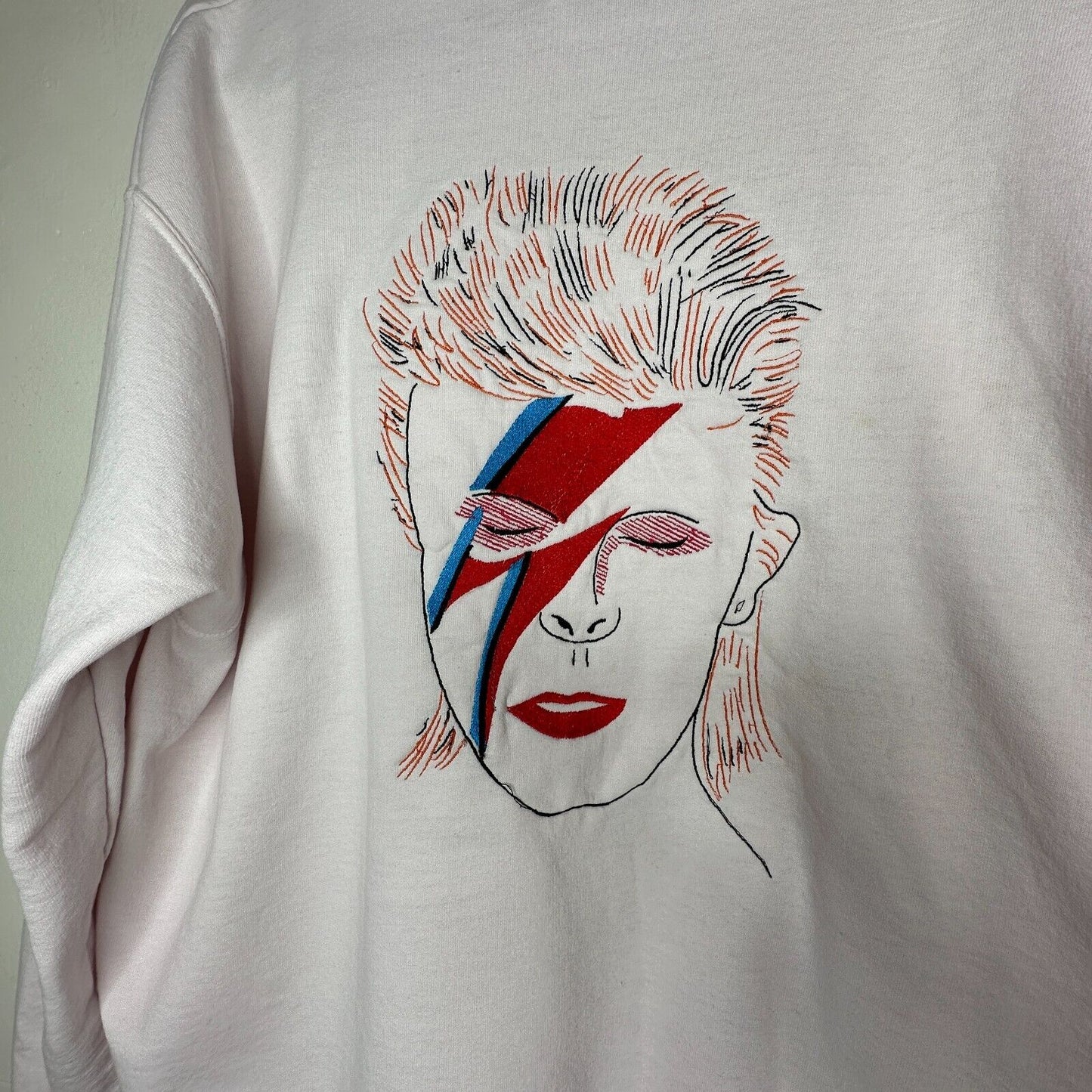 RARE Saint Luis NYC Light Pink Sweatshirt Hoodie VYBES Los Angeles David Bowie M