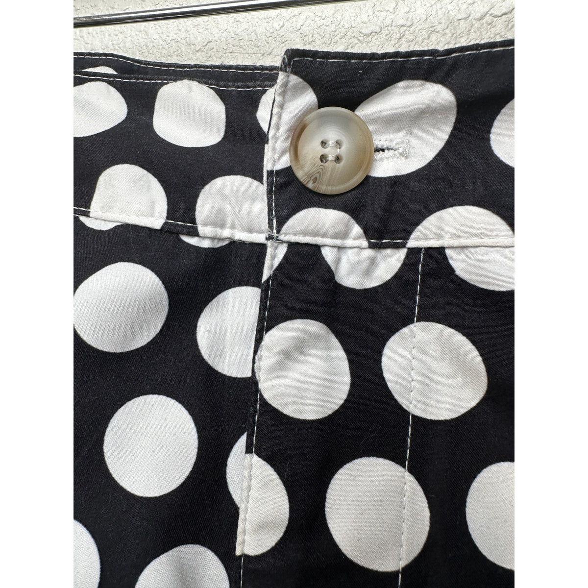 Argyle Grant Polka Dot Swim Shorts Black White Men US 34
