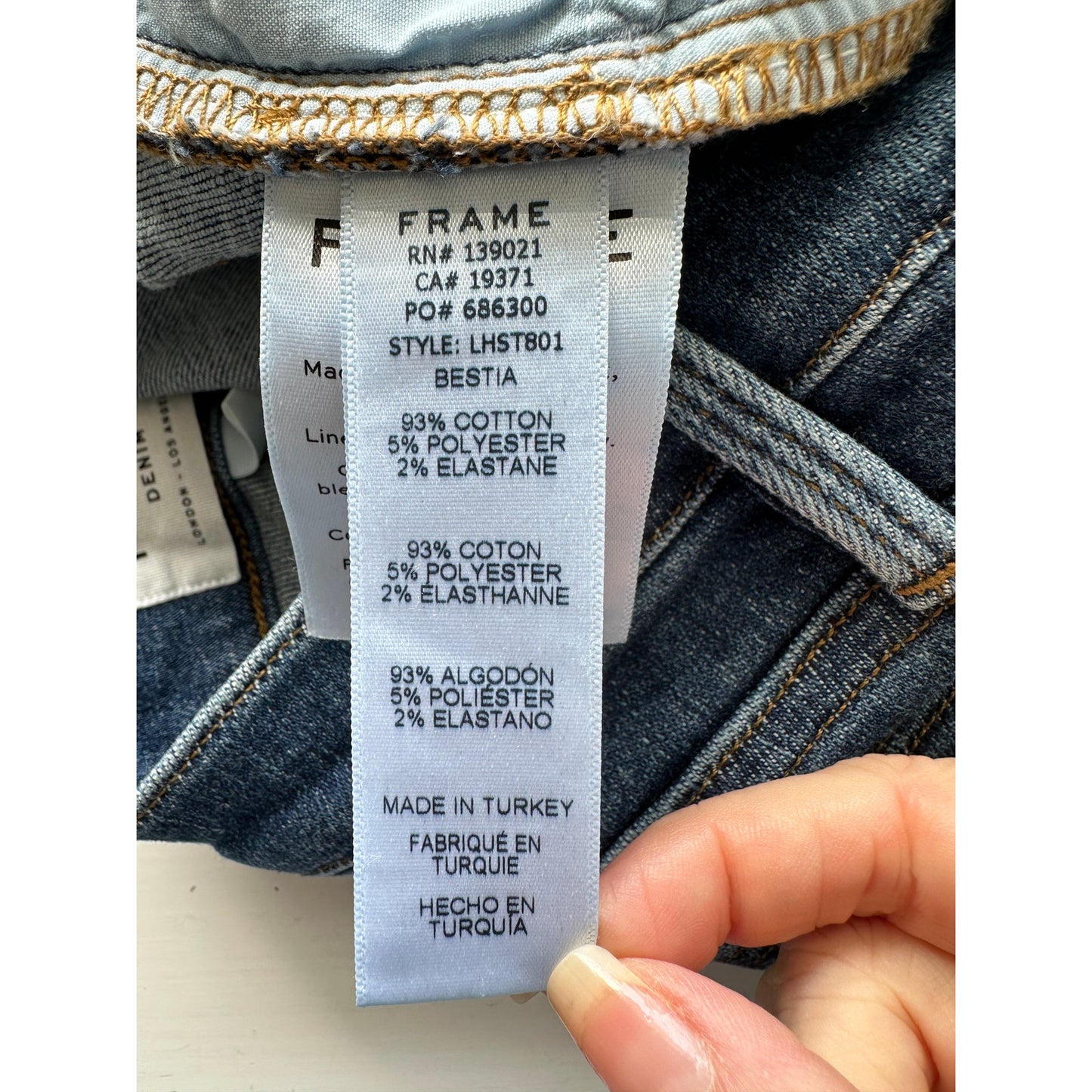 Frame Le High Straight Bestia Medium Dark Wash Women’s US 31 Jeans