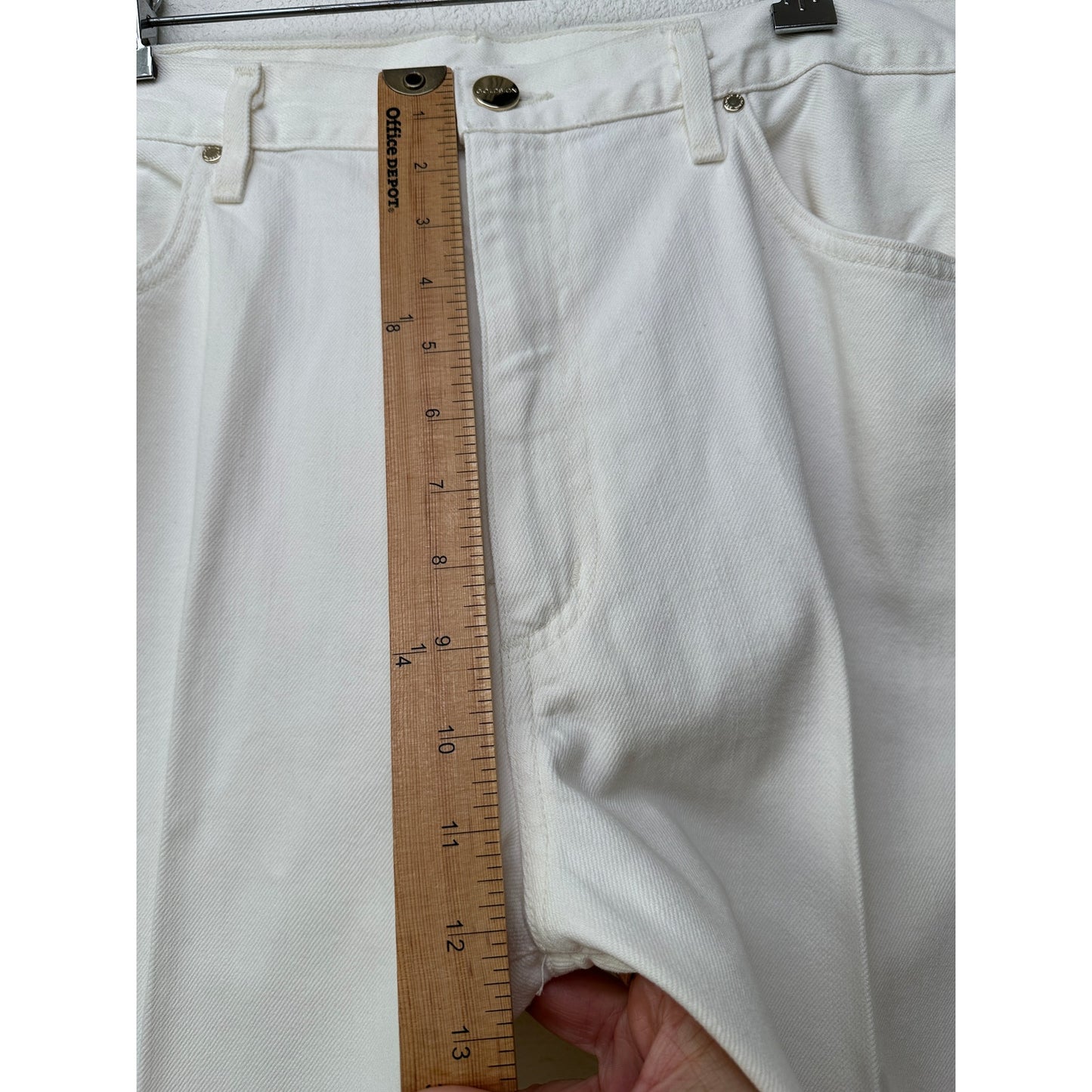 NWT Goldsign The A Jean Ivory Straight Leg Jeans US 32