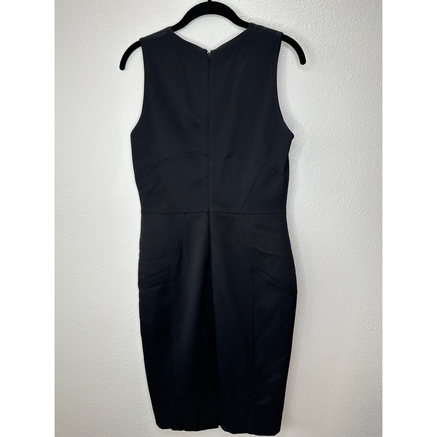 Reiss Black Sheer Mesh Brightwell Pencil Sheath Dress 6