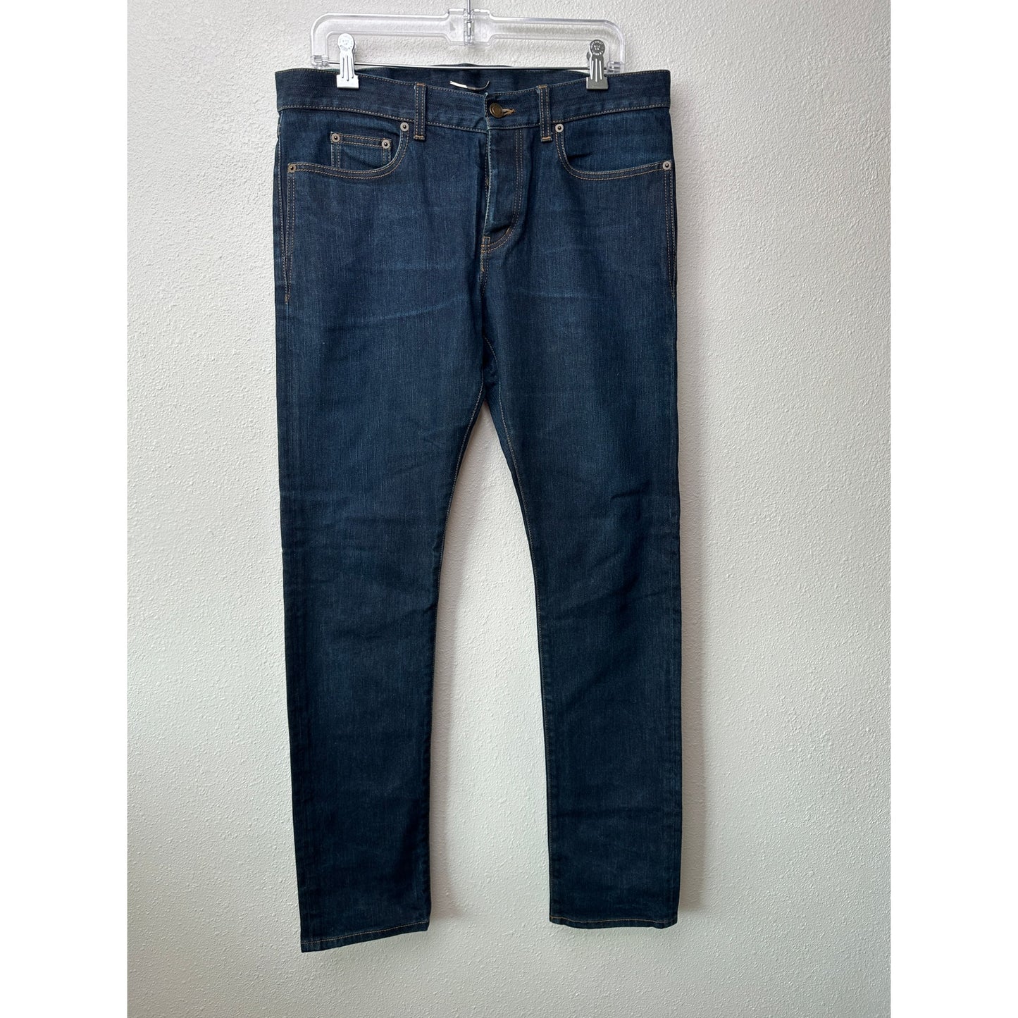Saint Laurent Dark Wash Jeans Men's US 33 Button Fly Straight Leg