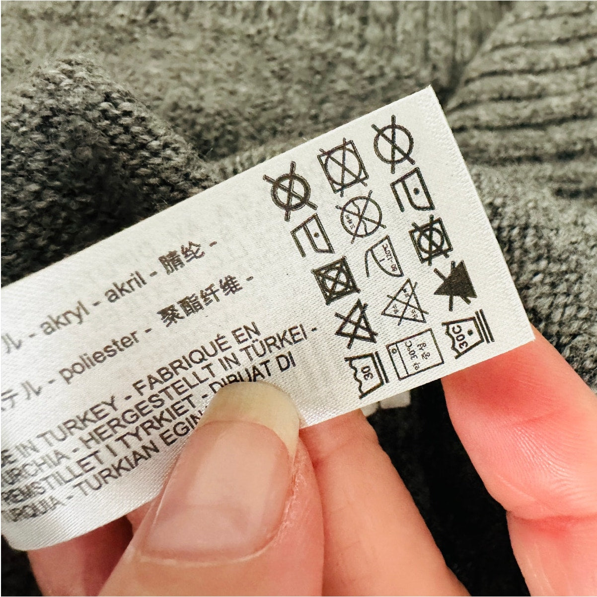 Zara Heather Gray Turtleneck Drop Shoulder Long Sleeve Sweater Jumper M