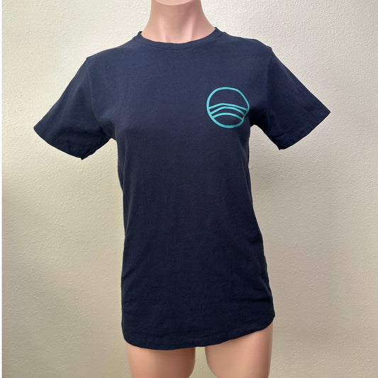 Puro Surf T Shirt Navy Blue XS Unisex Crew Neck
