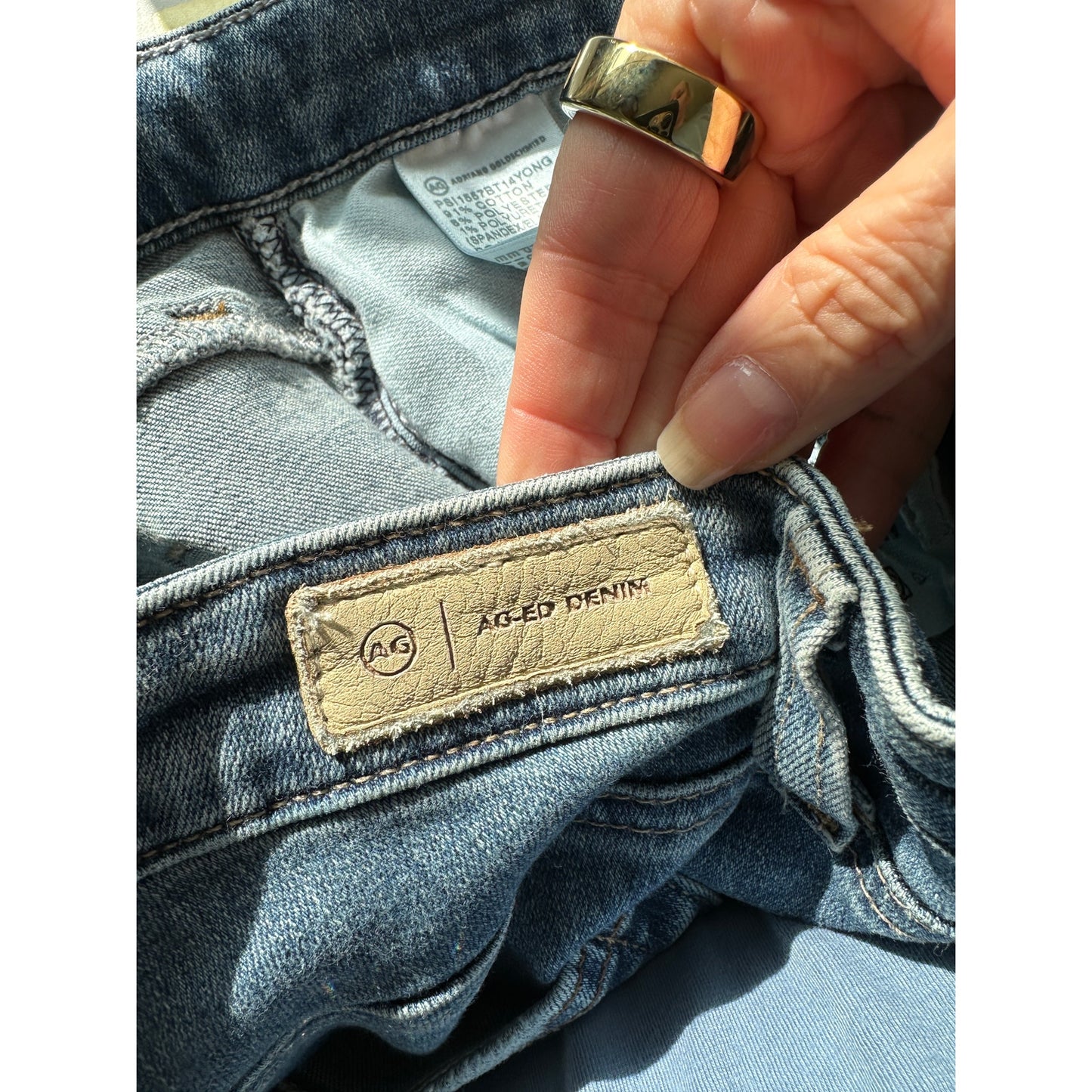 AG Adriano Goldschmied Prima Crop Cigarette Jeans Blue Women US 28