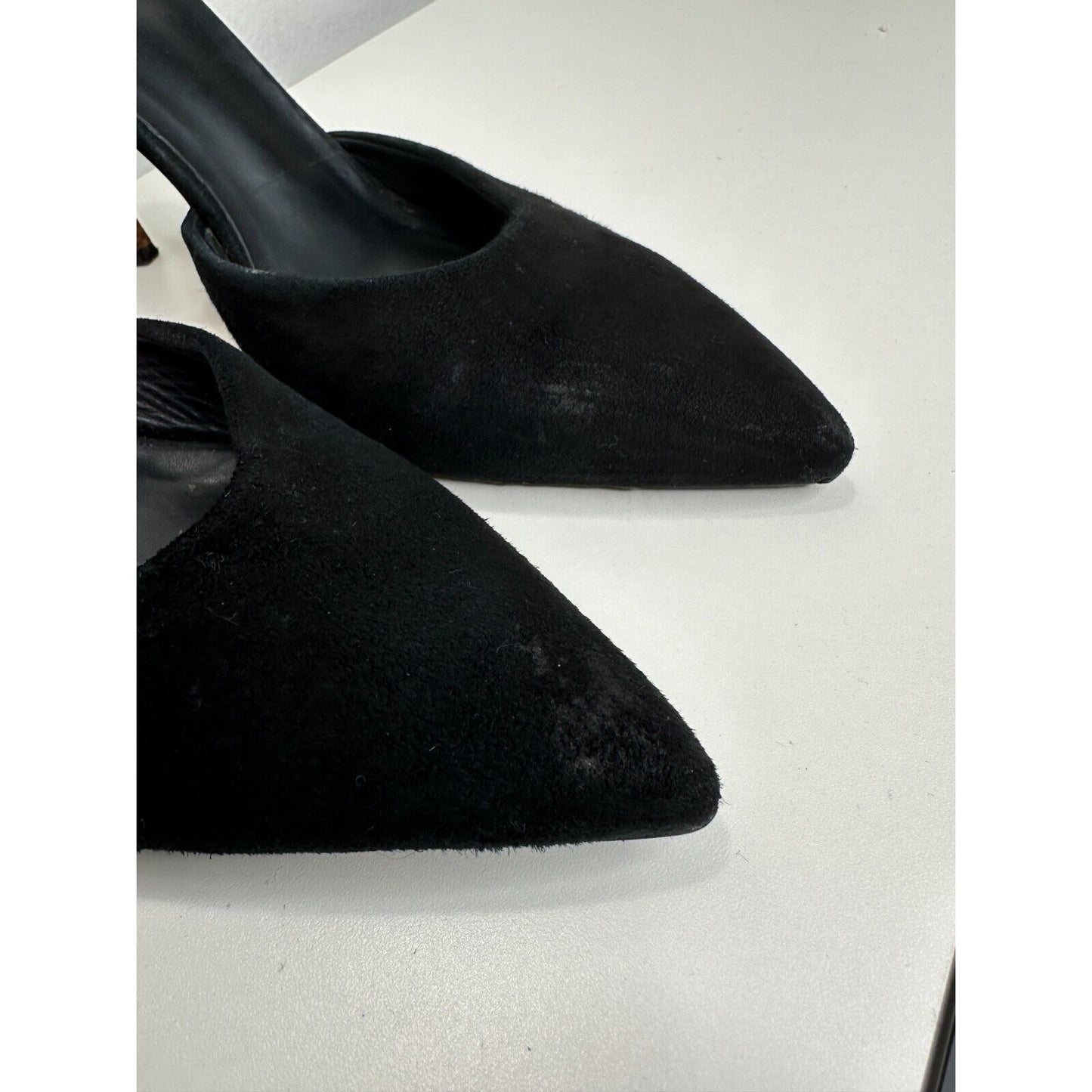 Vince Paulette d'Orsay Black Suede Pointed Toe Cut-Out Stiletto Heel Pump 9