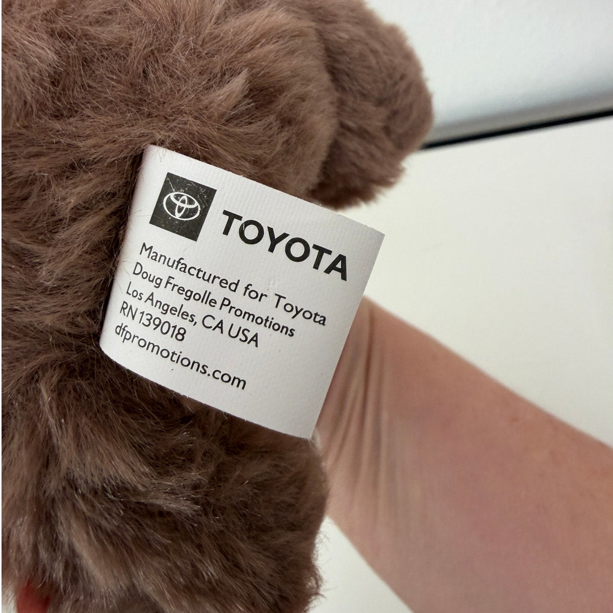 NWT Toyota Brown Plush Dog Stuffed Animal Red Bandana Promo Mascot 6"