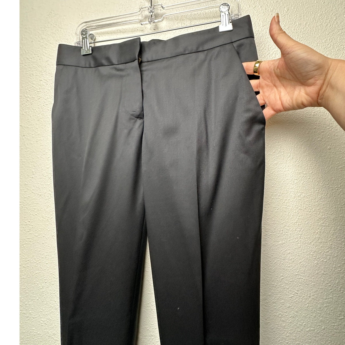 Stella McCartney Black Ankle-Zip Tailored Pants Women Size 6