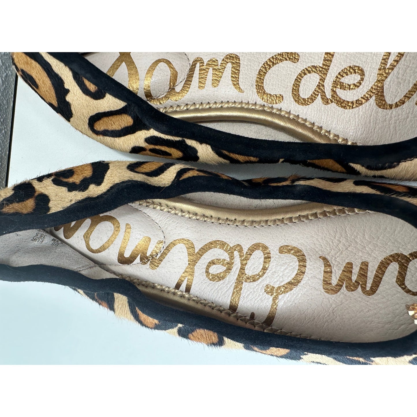 Sam Edelman Felicia Leopard Print Calf Hair Leather Flats 5.5