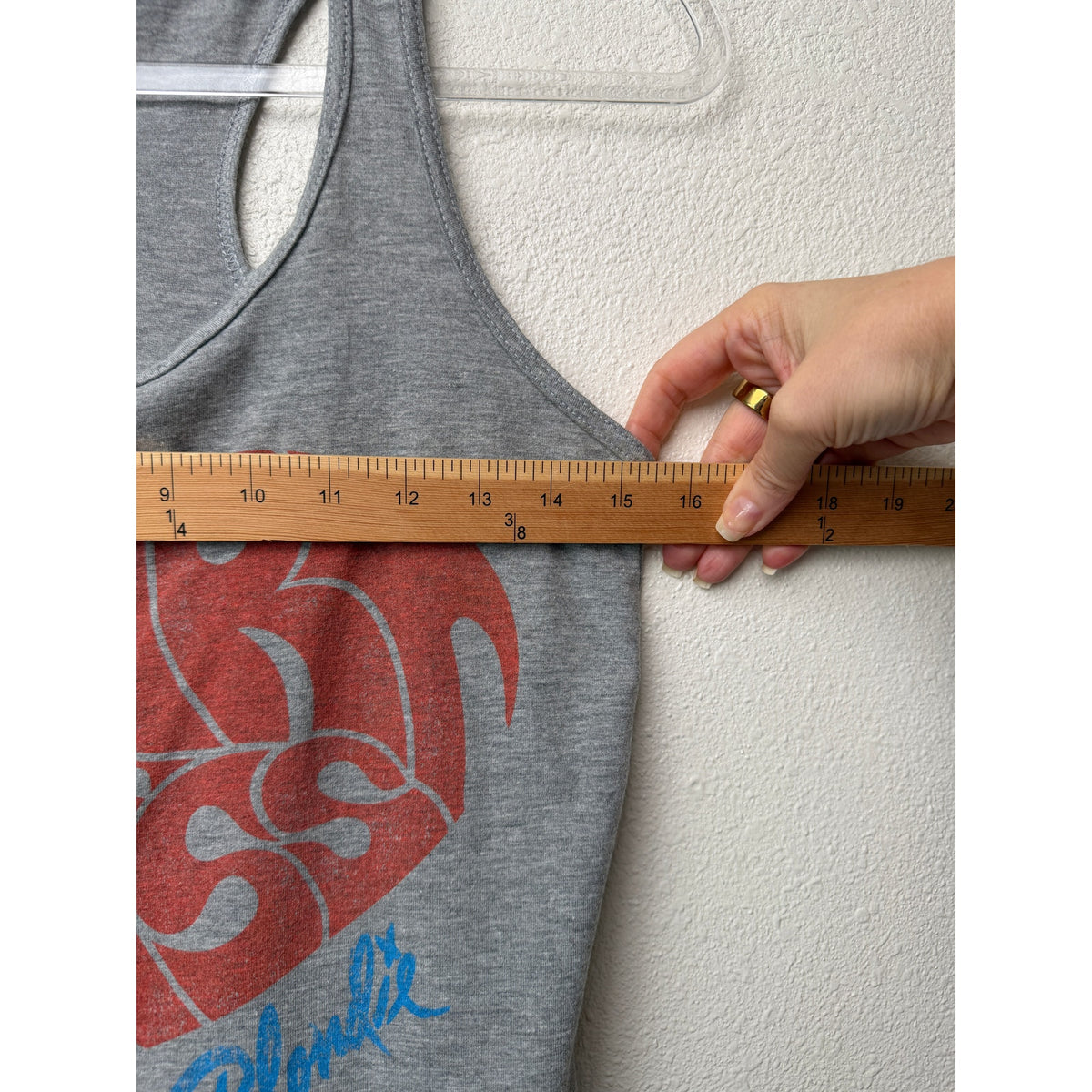 Blondie Womens Gray Heart Of Glass Racerback Tank S
