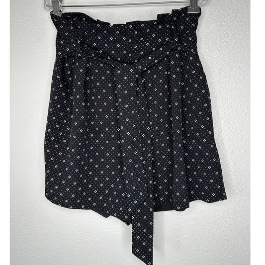 Bishop + Young Serafina Shorts Black Red White Positano Print M