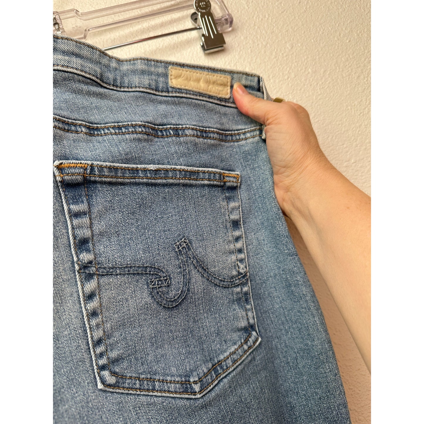 Adriano Goldschmied The Prima Crop Jeans Light Blue Women’s 31 Distressed