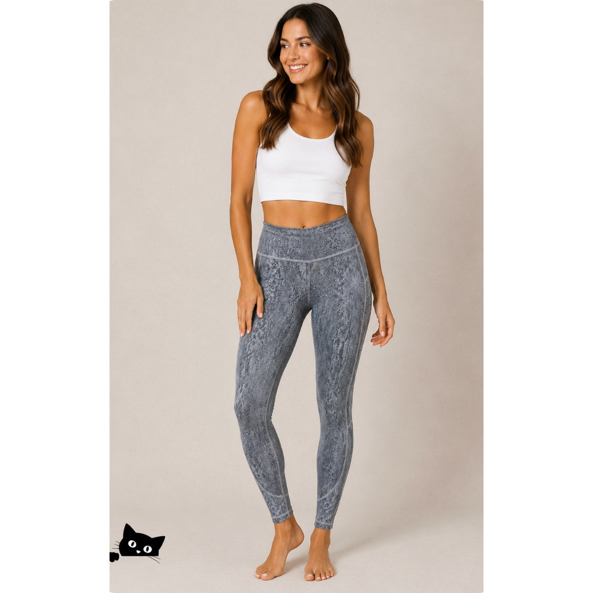 NWT Joe's Off Duty Comfy Gray Snakeskin Mid-Rise Soft Stretch Rhythm Leggings XS