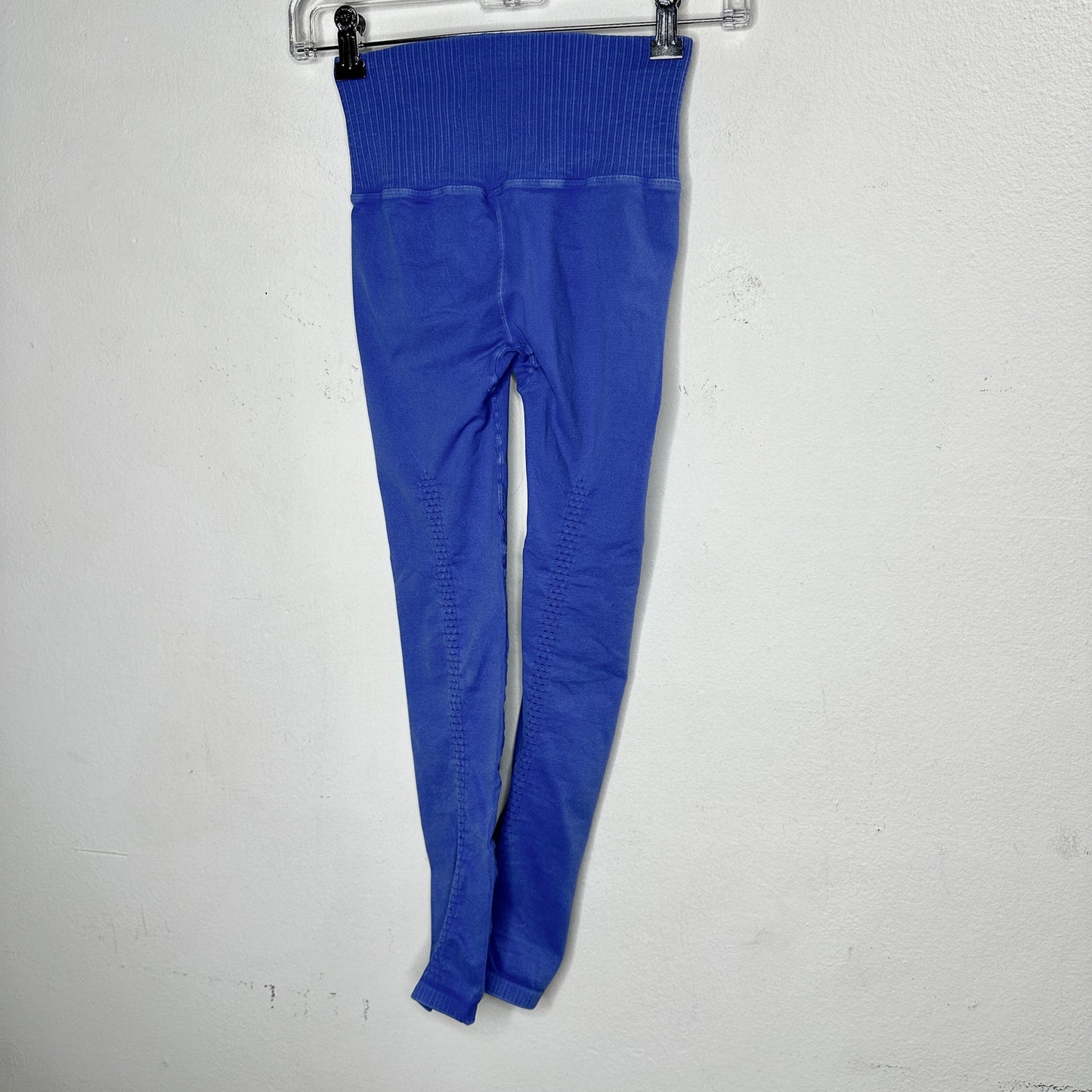 Free Movement Bluish Purple Yoga Pants With Mesh Leg Design