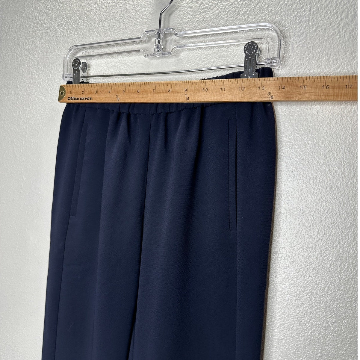 Theory Thorene Black Crepe Pocketed Pull On Slacks P XS