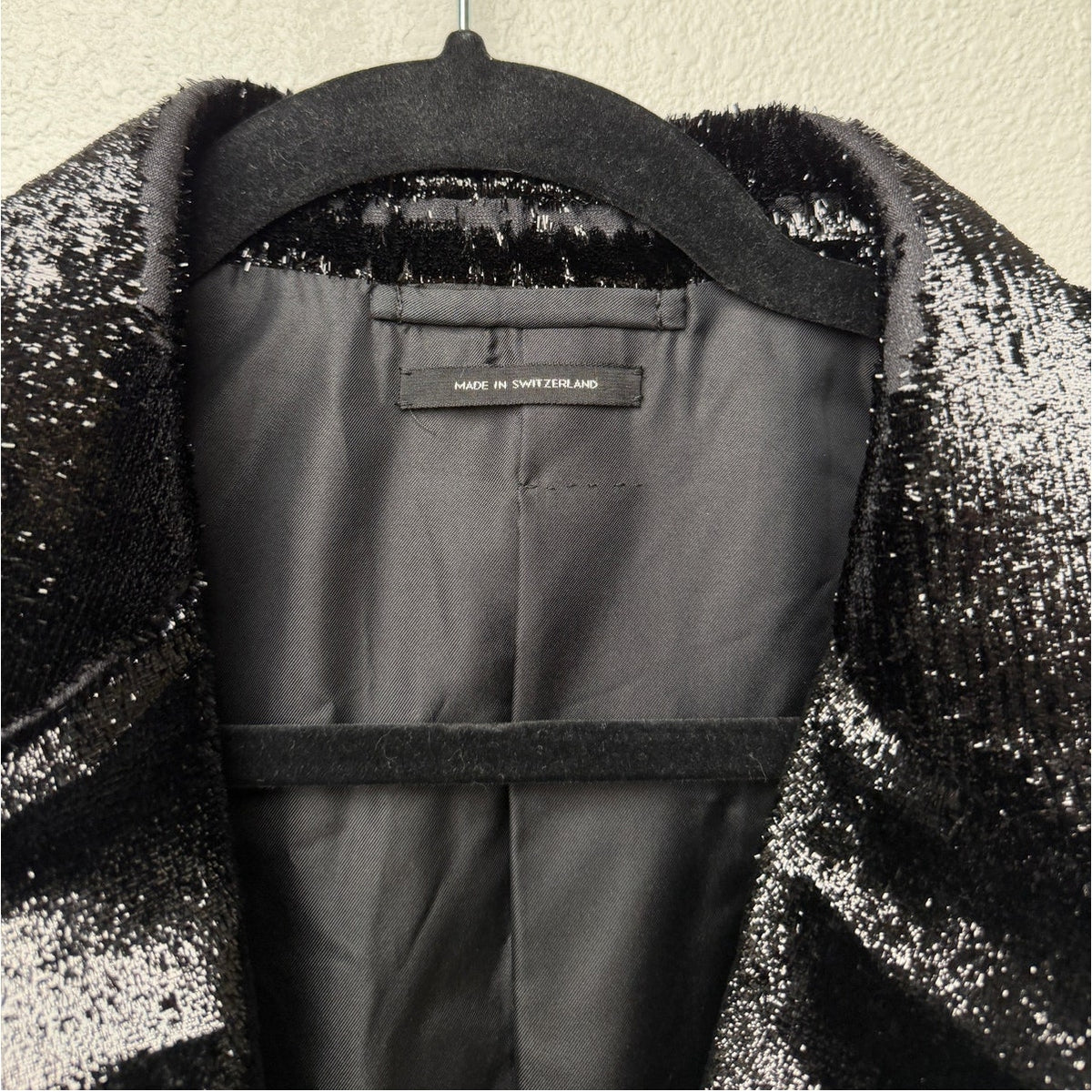 Tom Ford Black Metallic Lurex Textured Dinner Jacket Blazer Men's US 40R