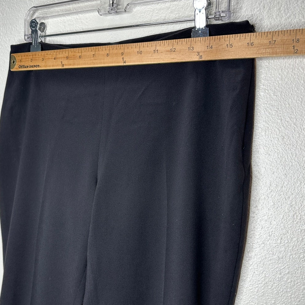 Tahari Black High Waist Straight Leg Size Zip Trouser Pant 6