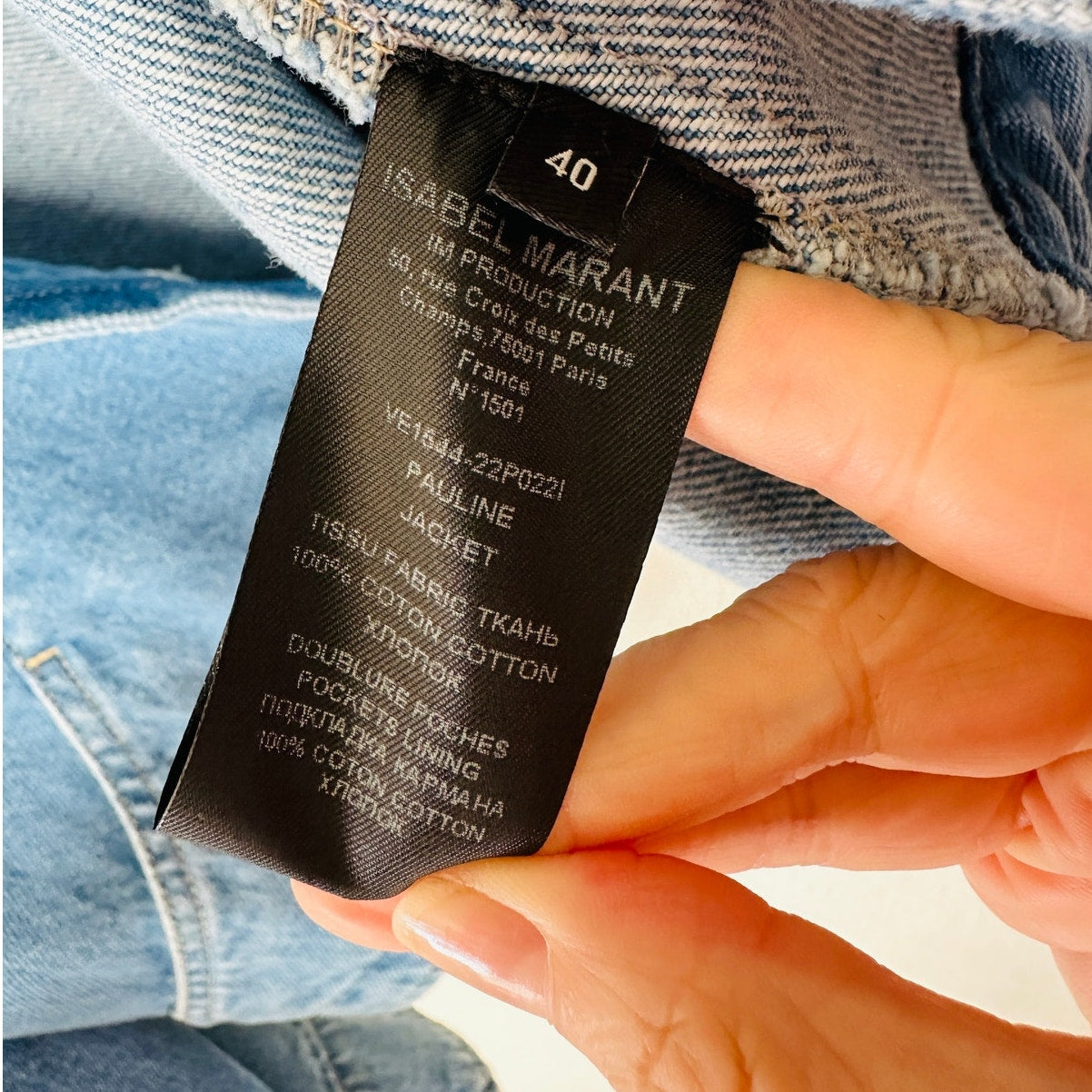 NWT Isabel Marant Medium Wash Pauline Snap Front Denim Jean Jacket 40 / L