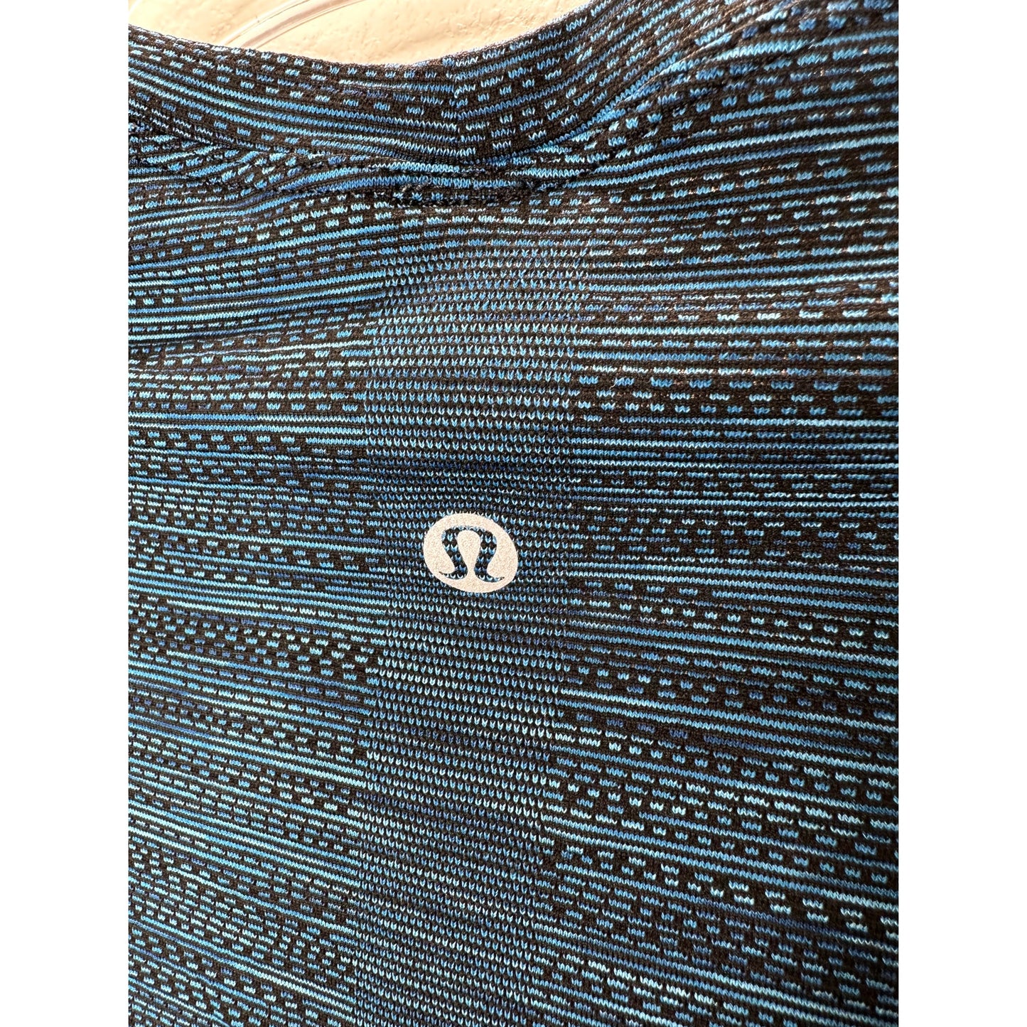 Lululemon Blue & Black Stripe Swiftly Tech Short Sleeve Tee