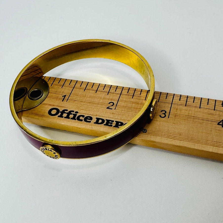 Victoria's Secret Purple & Gold Bangle Monogram Bracelet