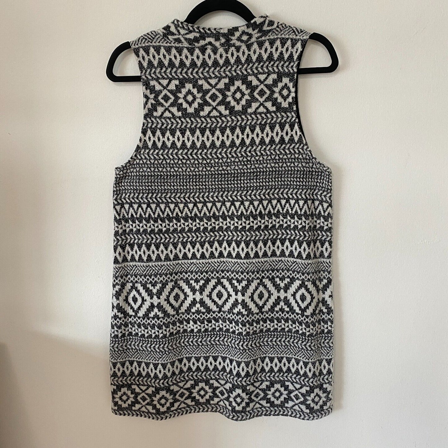 I JOAH Black White Aztec Tribal Print Sleeveless Pullover Bodycon Dress Large