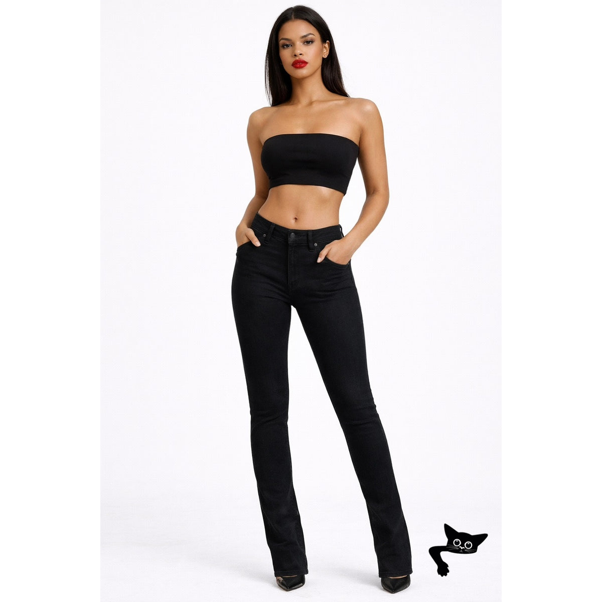 Zara Trafaluc Black High Rise Skinny Jeans Womens US 6