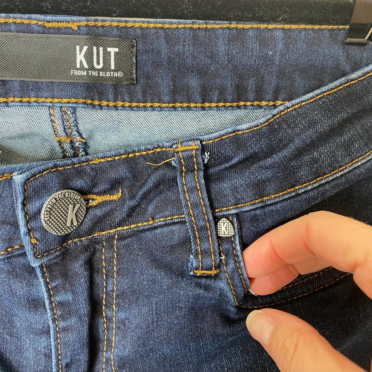 Kut From The Kloth Blue Connie High Rise Slim Fit Raw V-Cut Ankle Hem Jeans 4