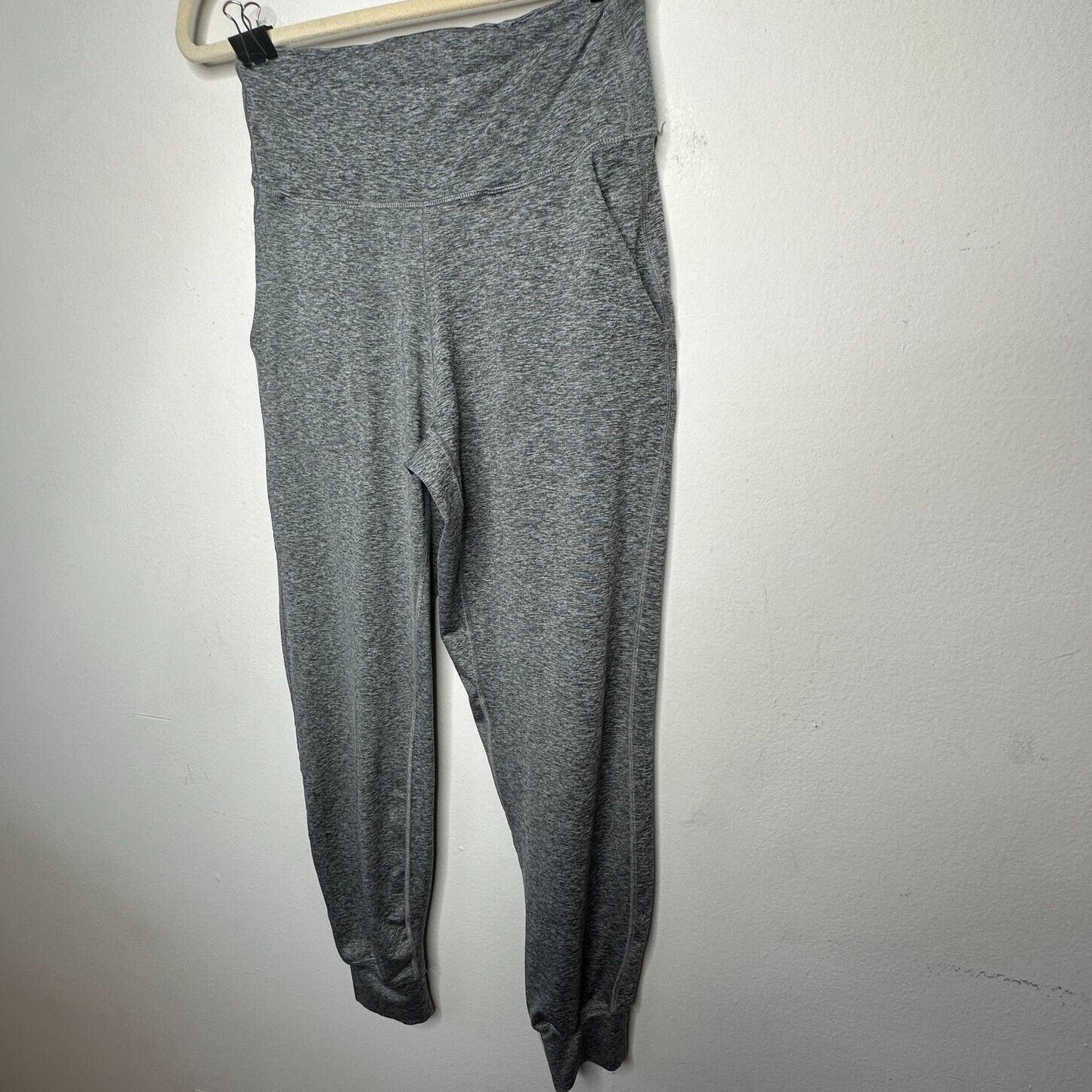 Heathered Gray Harem Fit High Waist ActiveFlex Jogger Pants Side Pockets S